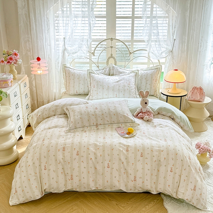 91家纺网 家纺一手货源 找家纺 （总）巧玲珑 2026新款全棉纯棉13376数码印花四件套