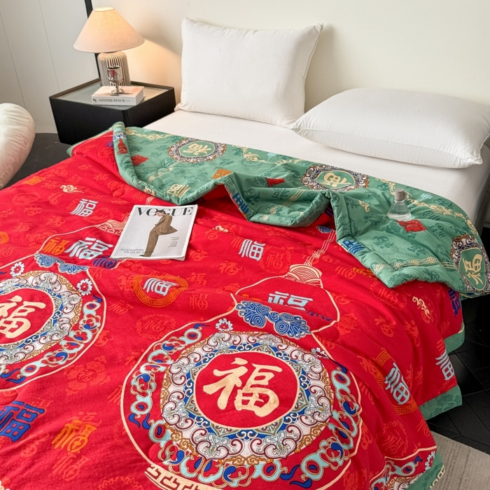 91家纺网 家纺一手货源 找家纺 （总）爱宝被业 2026新款水洗棉20%大豆夏凉被