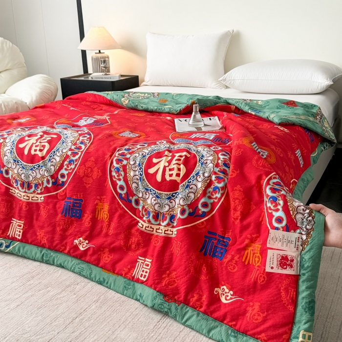 91家纺网 家纺一手货源 找家纺 （总）爱宝被业 2026新款水洗棉20%大豆夏凉被