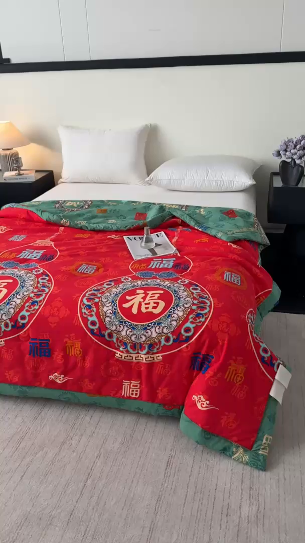 91家纺网 家纺一手货源 找家纺 （总）爱宝被业 2026新款水洗棉20%大豆夏凉被