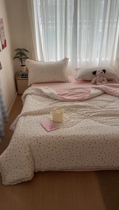 91家纺网 家纺一手货源 找家纺 （总）欧尚 2026新款蕾丝花边夏被款四件套