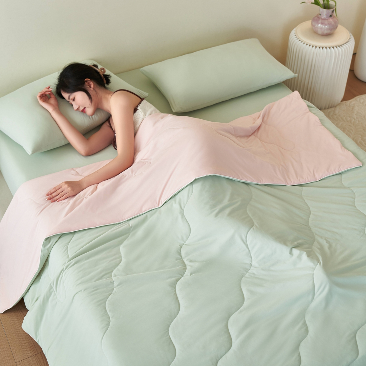 91家纺网 家纺一手货源 找家纺 （总）亿梵家居 2026新款西瓜啵啵凉感夏被夏凉被空调被