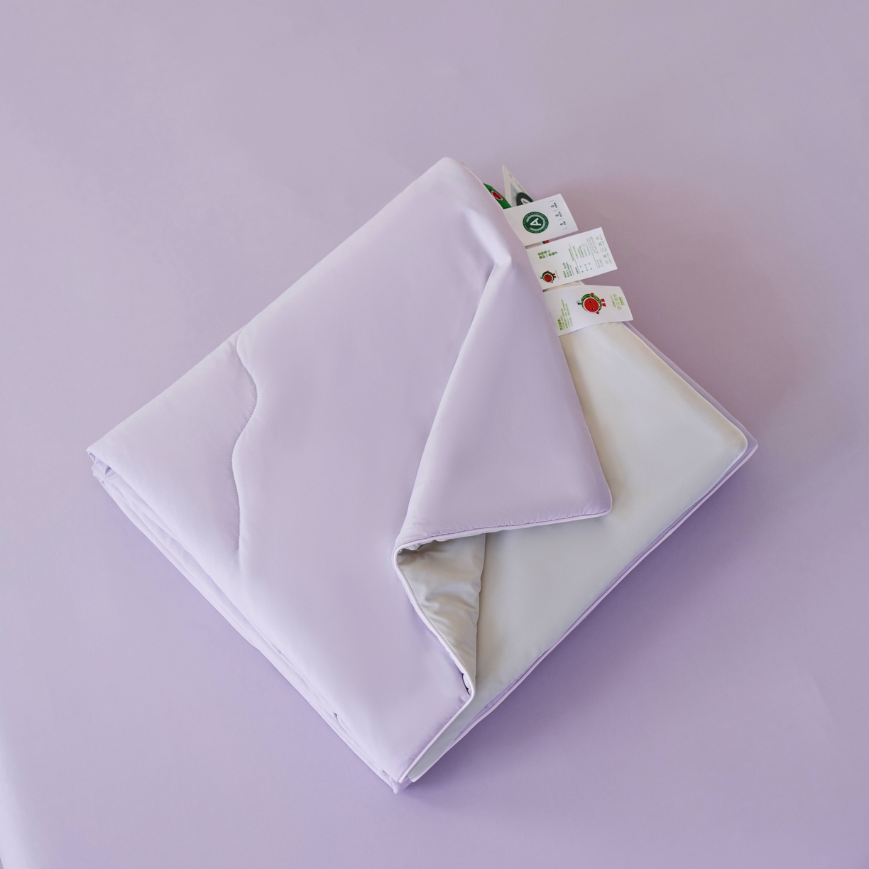 91家纺网 家纺一手货源 找家纺 亿梵家居 2026新款西瓜啵啵凉感夏被夏凉被空调被 梦幻紫-轻奢灰