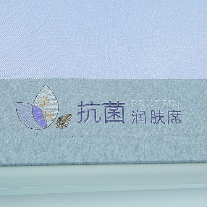 91家纺网 家纺一手货源 找家纺 玖明家纺 2026新款A类精品加厚净味抗菌凉感冰丝席三件套藤席凉席 繁花·花漫山-兰