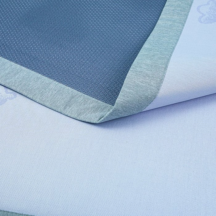 91家纺网 家纺一手货源 找家纺 玖明家纺 2026新款A类精品加厚净味抗菌凉感冰丝席三件套藤席凉席 鲸鱼-兰