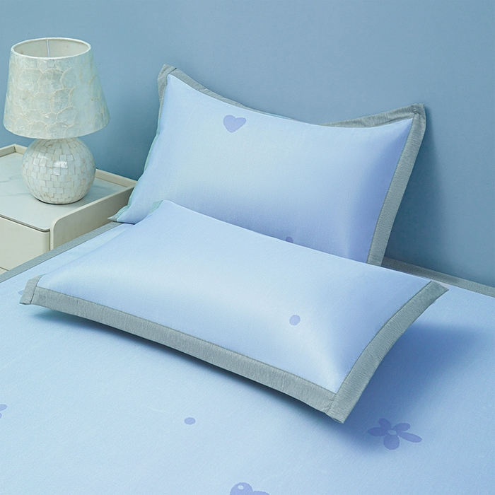 91家纺网 家纺一手货源 找家纺 玖明家纺 2026新款A类精品加厚净味抗菌凉感冰丝席三件套藤席凉席 繁花·花漫山-兰