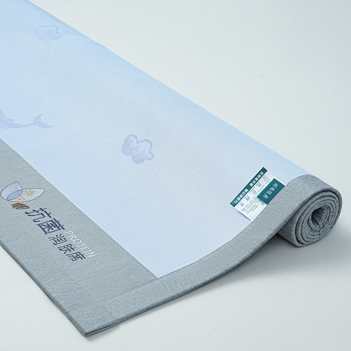 91家纺网 家纺一手货源 找家纺 玖明家纺 2026新款A类精品加厚净味抗菌凉感冰丝席三件套藤席凉席 鲸鱼-兰