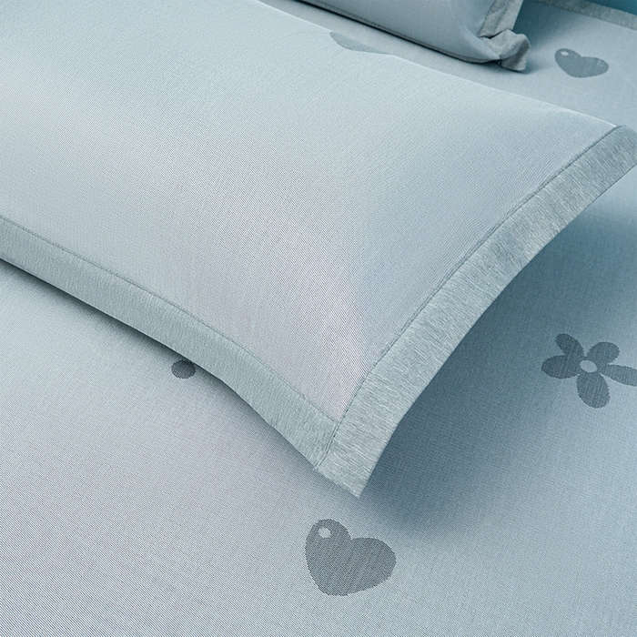 91家纺网 家纺一手货源 找家纺 玖明家纺 2026新款A类精品加厚净味抗菌凉感冰丝席三件套藤席凉席 繁花·花漫山-灰