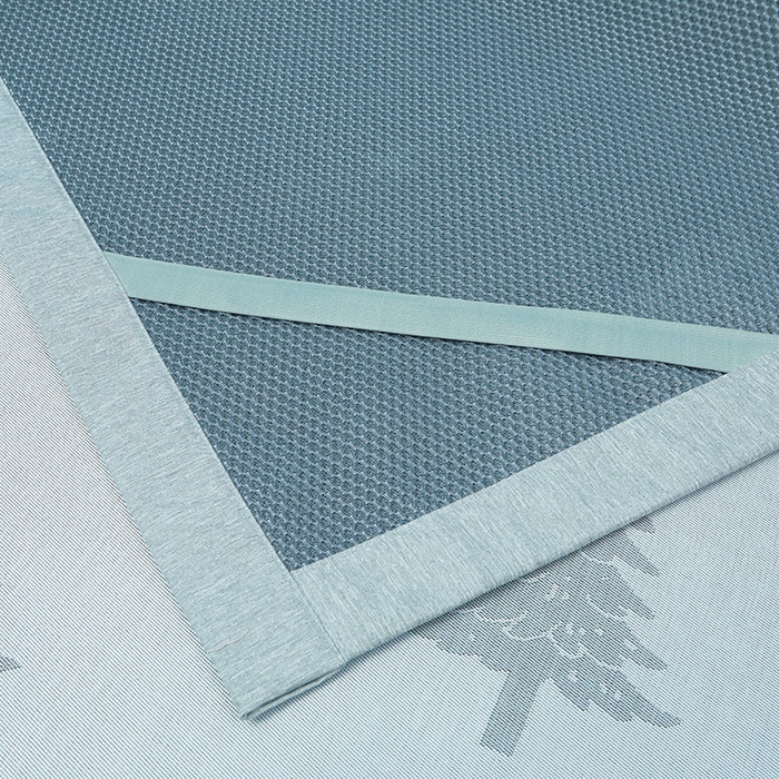 91家纺网 家纺一手货源 找家纺 玖明家纺 2026新款A类精品加厚净味抗菌凉感冰丝席三件套藤席凉席 梦幻森林-灰