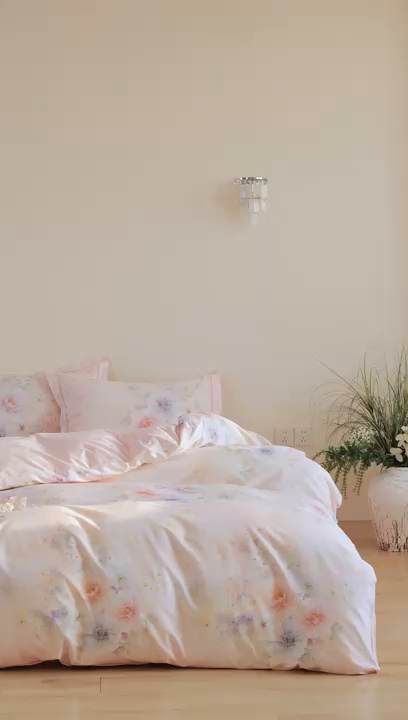 91家纺网 家纺一手货源 找家纺 （总）巧玲珑 2026新款全棉纯棉13376数码印花四件套