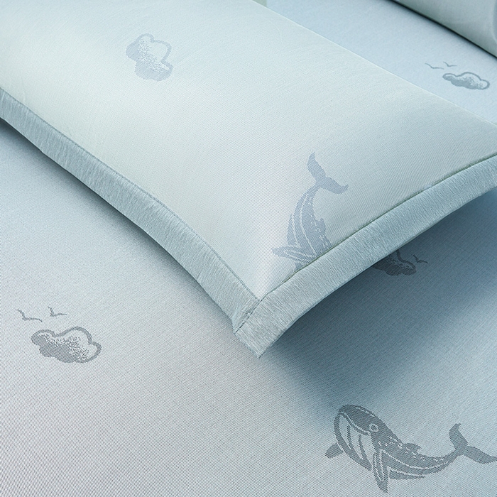 91家纺网 家纺一手货源 找家纺 玖明家纺 2026新款A类精品加厚净味抗菌凉感冰丝席三件套藤席凉席 鲸鱼-灰