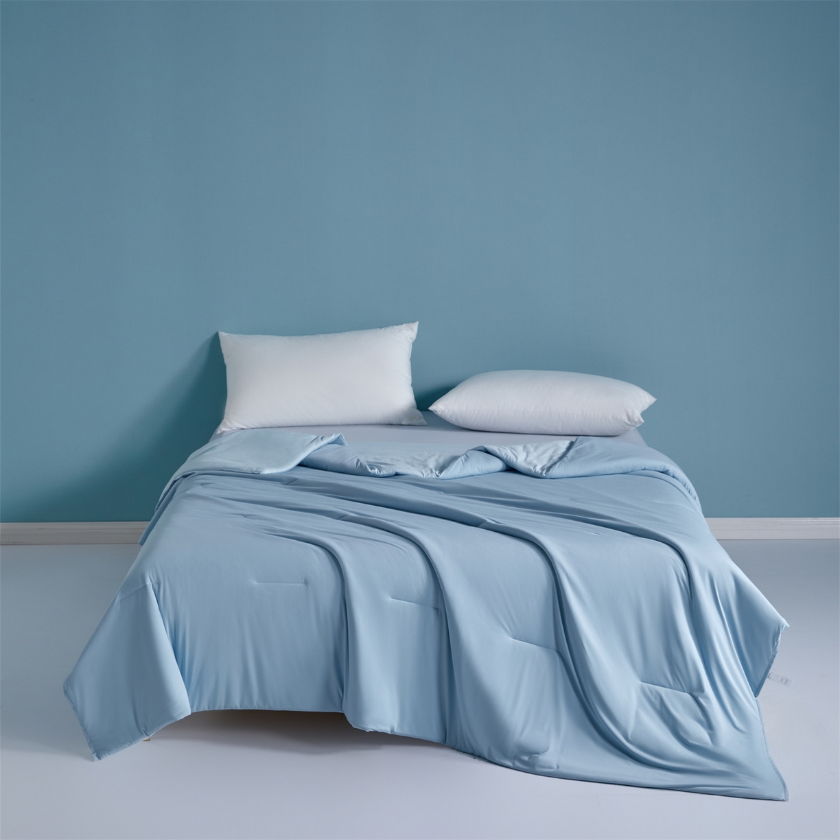 91家纺网 家纺一手货源 找家纺 龙图家纺 2026新款深睡夏凉被3.0夏被空调被 静水蓝