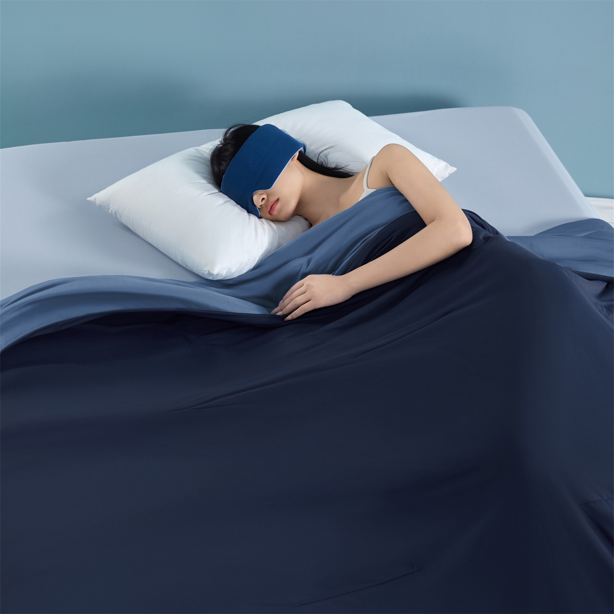 91家纺网 家纺一手货源 找家纺 龙图家纺 2026新款深睡夏凉被3.0夏被空调被 深睡蓝