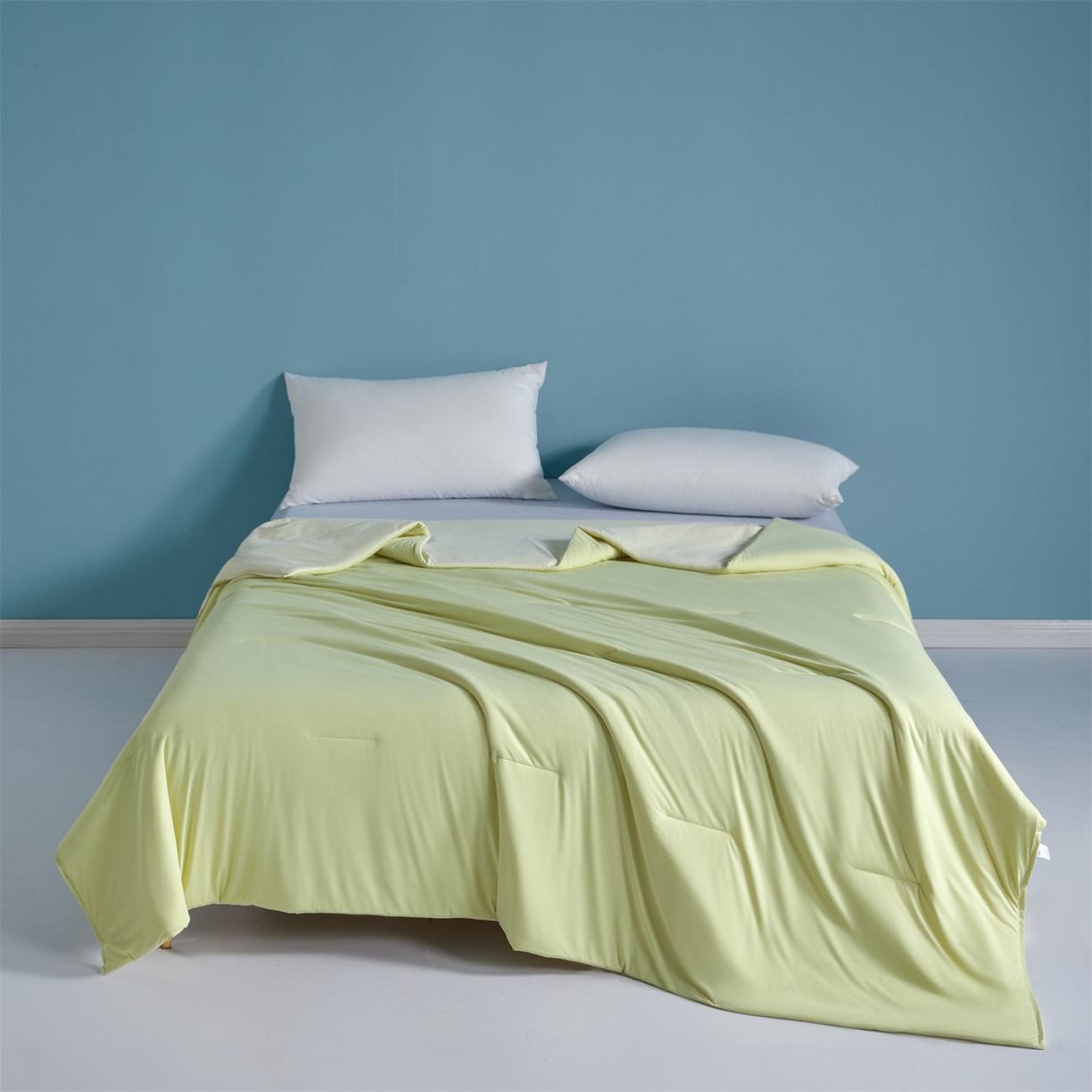 91家纺网 家纺一手货源 找家纺 龙图家纺 2026新款深睡夏凉被3.0夏被空调被 竹青黄