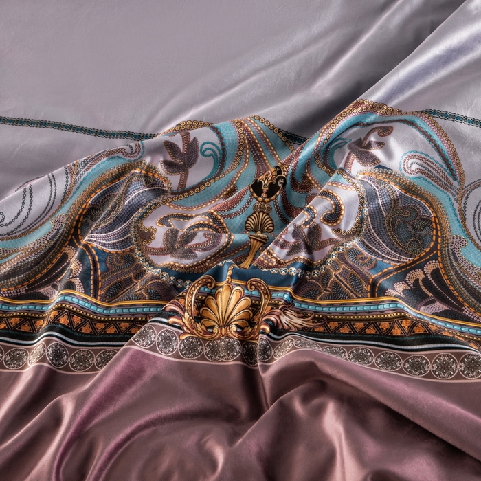 91家纺网 家纺一手货源 找家纺 玉相逢 2026春夏新品水洗仿天丝数码凉感丝四件套系列 柏之林