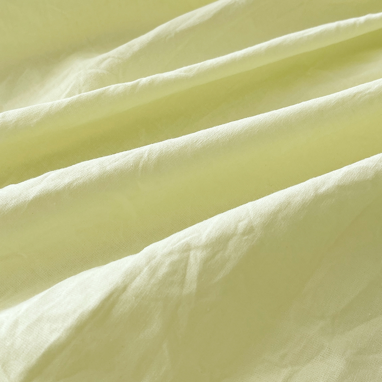 91家纺网 家纺一手货源 找家纺 春皖家纺 2026春夏新款双拼全棉纯棉水洗棉单床笠 床笠单件 素雅淡黄