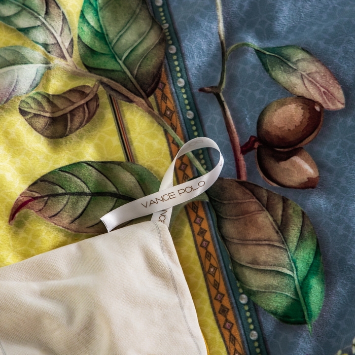 91家纺网 家纺一手货源 找家纺 玉相逢 2026春夏新品水洗仿天丝数码凉感丝四件套系列 米莱-黄