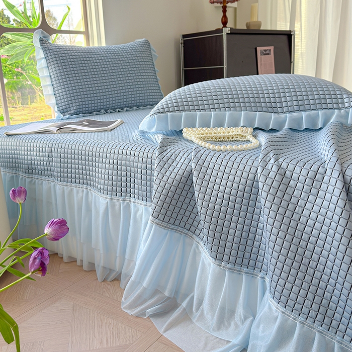 91家纺网 家纺一手货源 找家纺 （总）冬然家纺 2026新款立体爽肤格凉席,爽肤格-白,爽肤格-粉,爽肤格-灰,爽肤格-蓝,爽肤格-绿