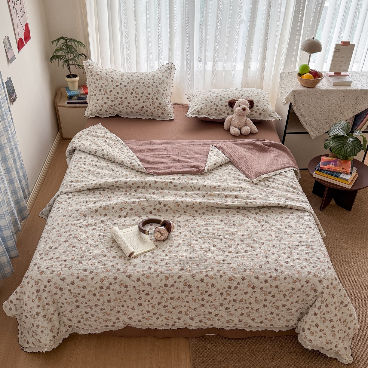 91家纺网 家纺一手货源 找家纺 欧尚 2026新款蕾丝花边夏被款四件套 花序