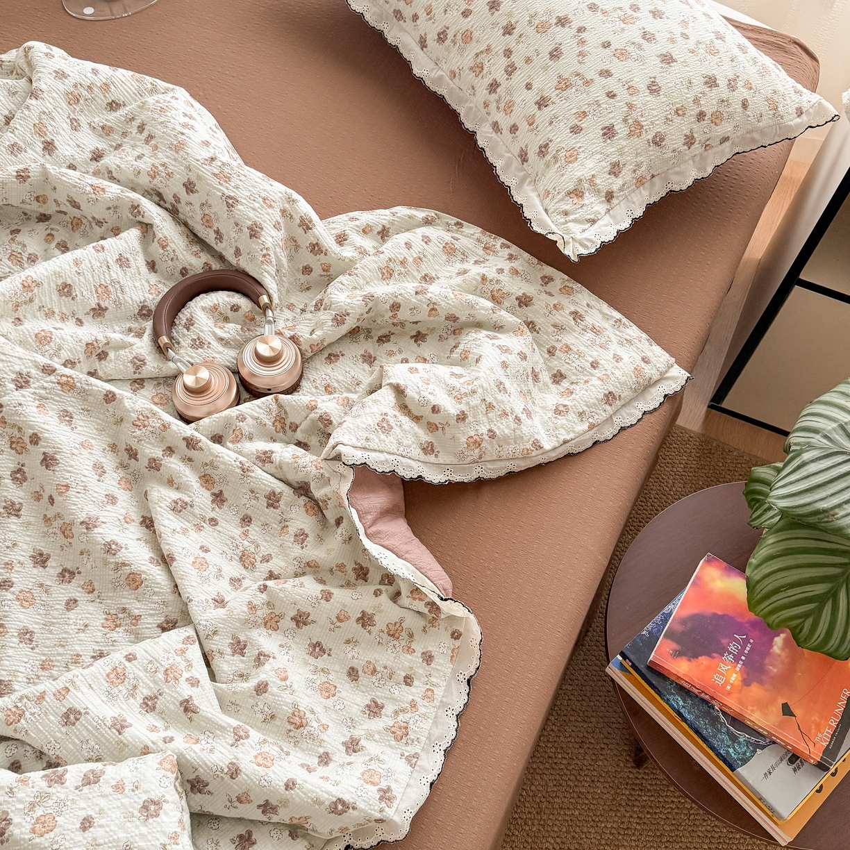 91家纺网 家纺一手货源 找家纺 欧尚 2026新款蕾丝花边夏被款四件套 花序