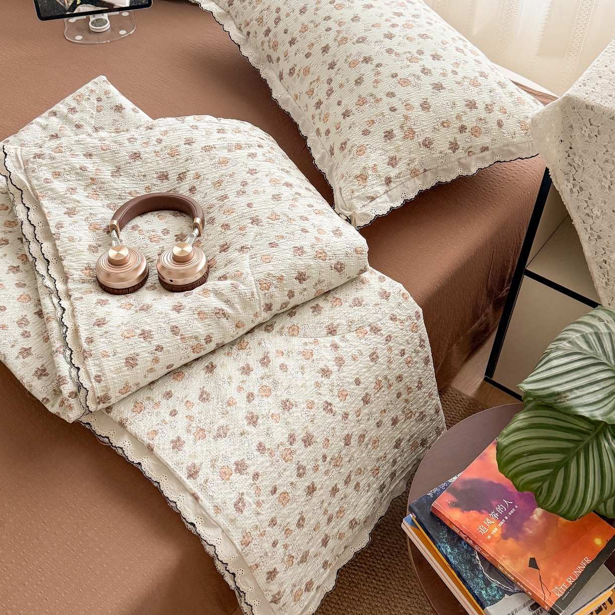 91家纺网 家纺一手货源 找家纺 欧尚 2026新款蕾丝花边夏被款四件套 花序