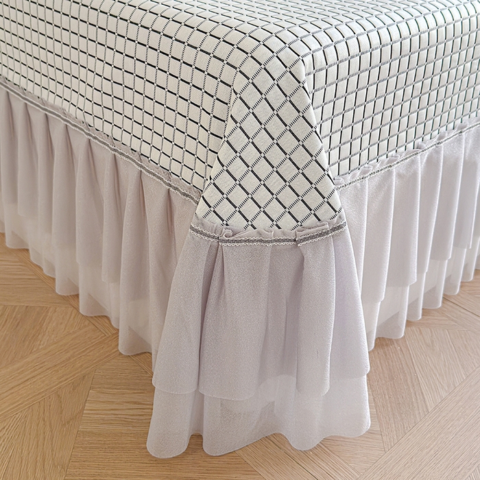 91家纺网 家纺一手货源 找家纺 冬然家纺 2026新款立体爽肤格凉席 爽肤格-白