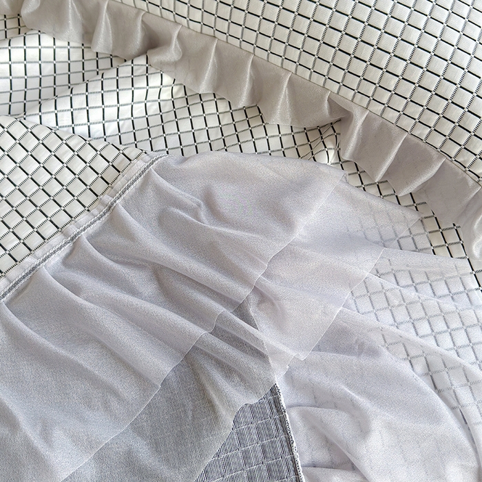 91家纺网 家纺一手货源 找家纺 冬然家纺 2026新款立体爽肤格凉席 爽肤格-白