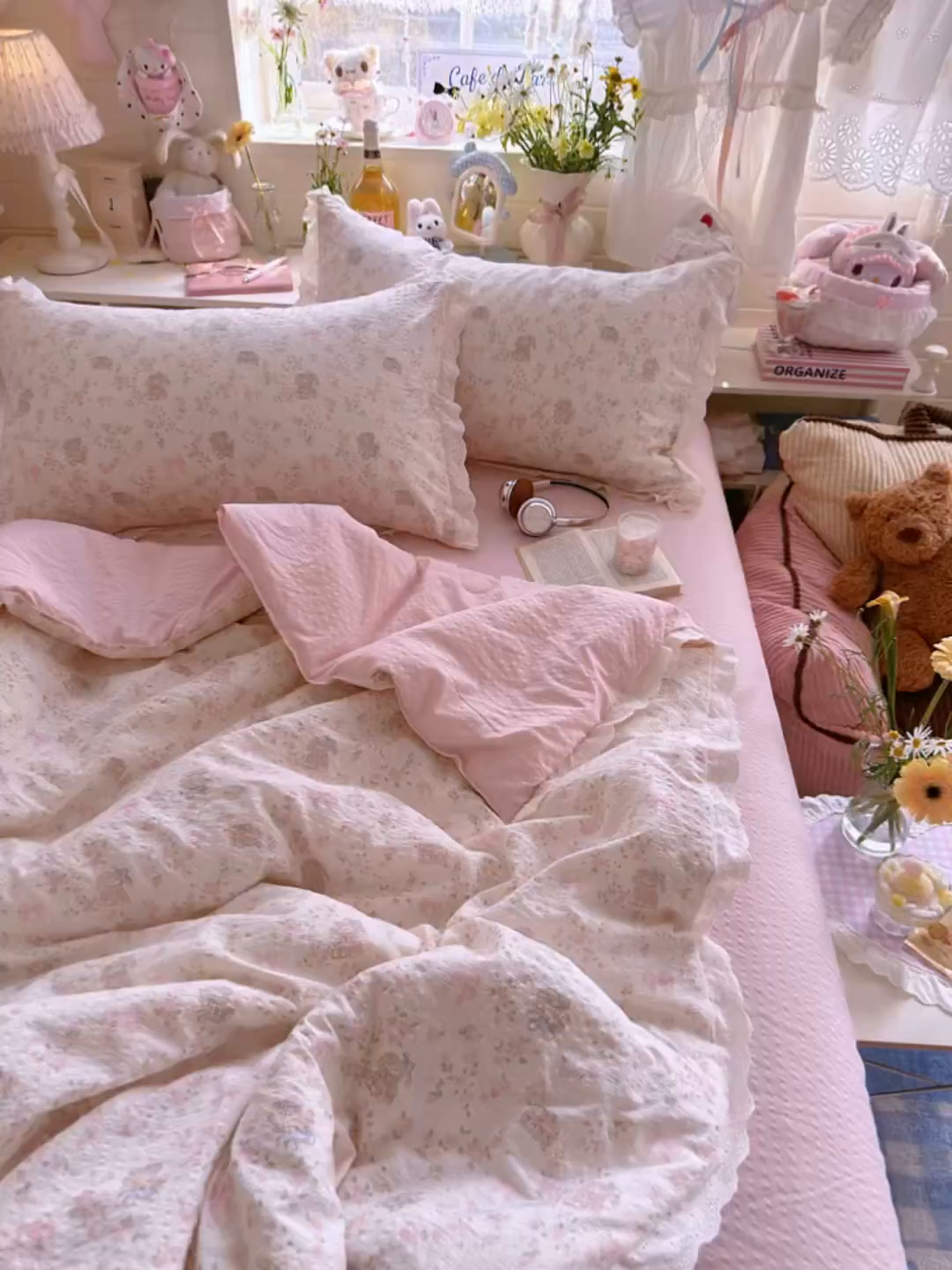 91家纺网 家纺一手货源 找家纺 几禾 2026新款泡芙纱全棉蕾丝花边夏被-花笺系列（甜系花边撞入梦境，软乎乎的质感，治愈所有疲惫） 花笺-庄园小兔