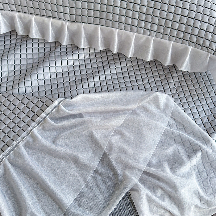 91家纺网 家纺一手货源 找家纺 冬然家纺 2026新款立体爽肤格凉席 爽肤格-灰