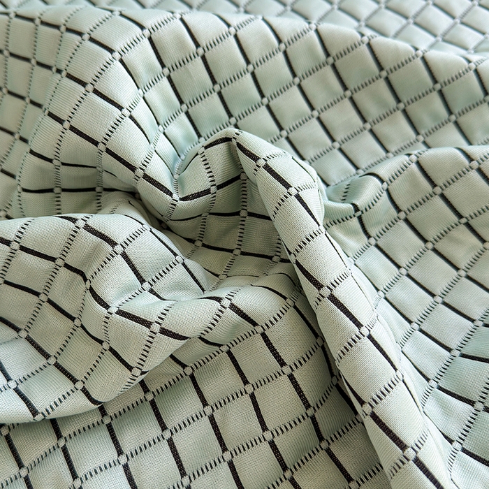 91家纺网 家纺一手货源 找家纺 冬然家纺 2026新款立体爽肤格凉席 爽肤格-绿