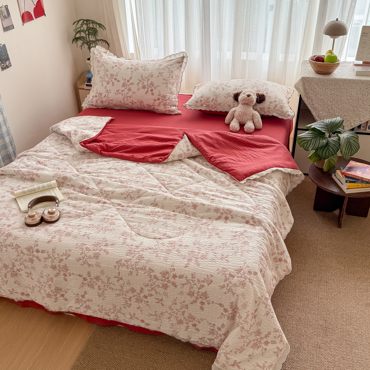 91家纺网 家纺一手货源 找家纺 欧尚 2026新款蕾丝花边夏被款四件套 丽莎