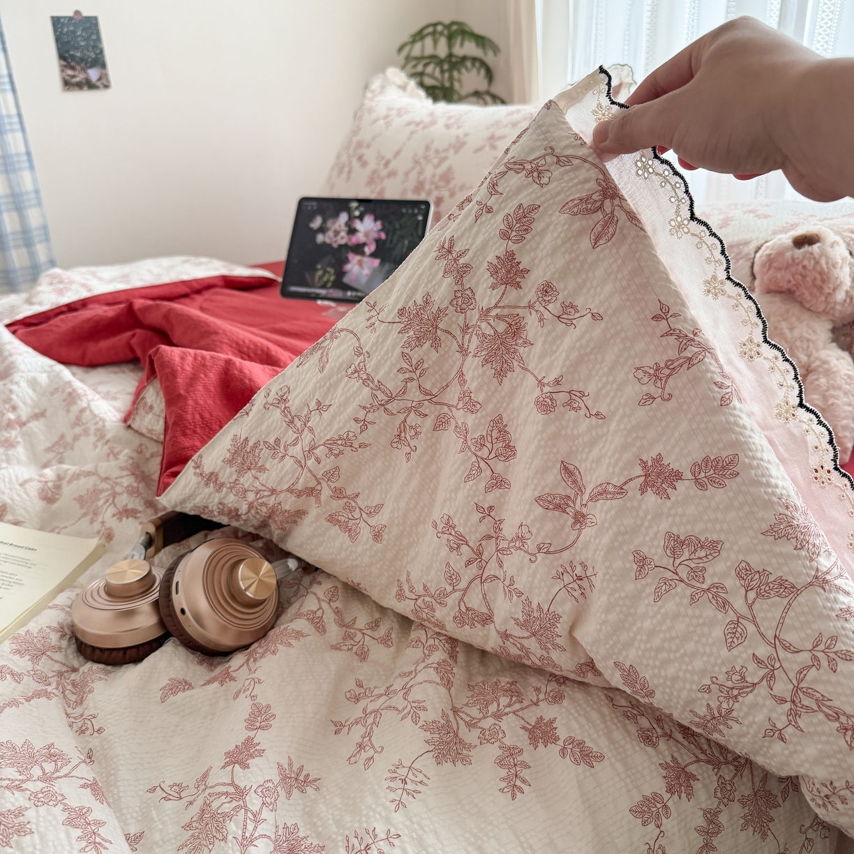 91家纺网 家纺一手货源 找家纺 欧尚 2026新款蕾丝花边夏被款四件套 丽莎