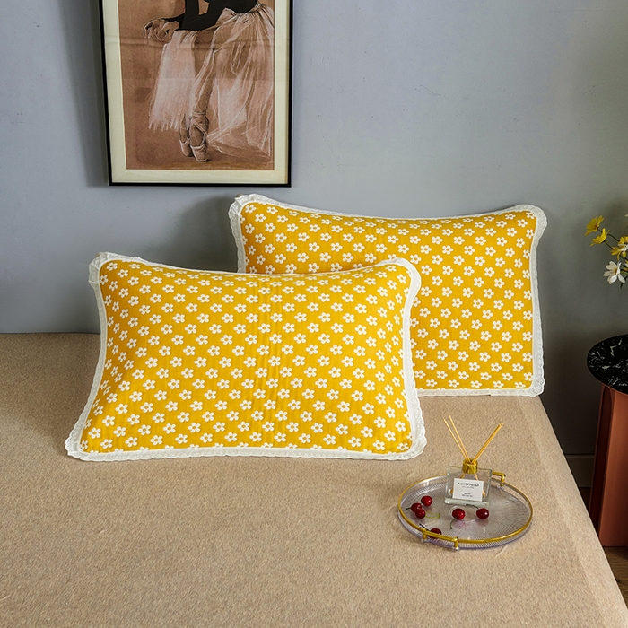 91家纺网 家纺一手货源 找家纺 （总）棠薇 2023新款花边款全棉纱布枕巾