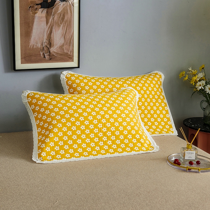 91家纺网 家纺一手货源 找家纺 （总）棠薇 2023新款花边款全棉纱布枕巾