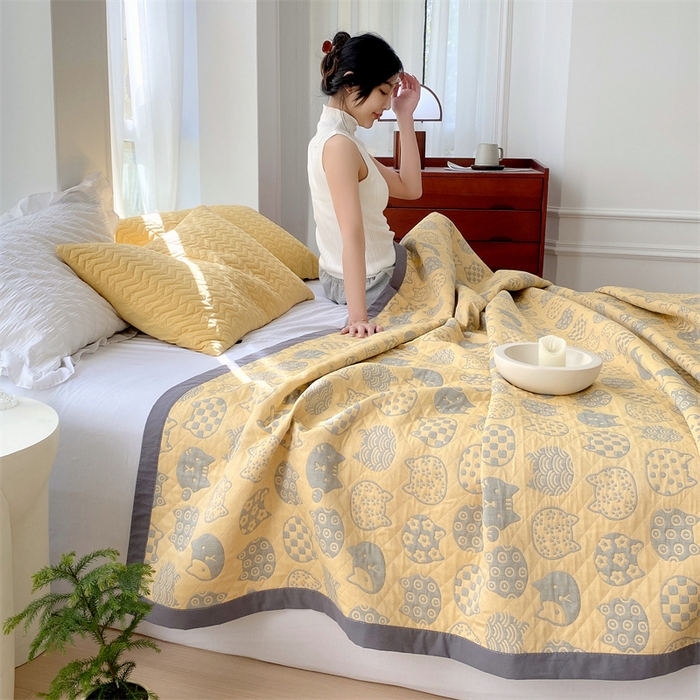 91家纺网 家纺一手货源 找家纺 （总）兄弟坊 2026新款A类全棉三层纱多功能毛巾被夏被夏凉被（盖毯床单夏被）