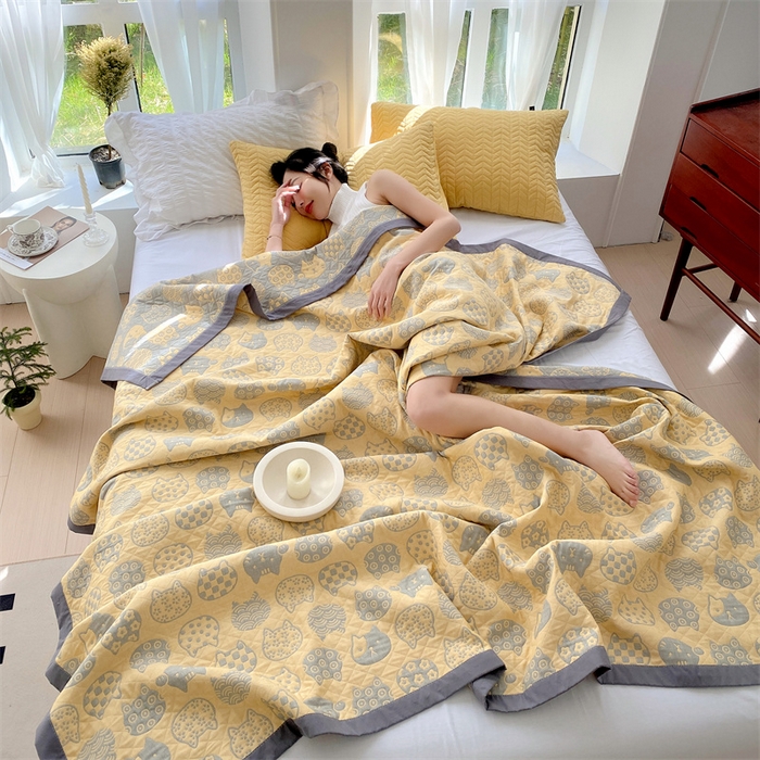 91家纺网 家纺一手货源 找家纺 （总）兄弟坊 2026新款A类全棉三层纱多功能毛巾被夏被夏凉被（盖毯床单夏被）