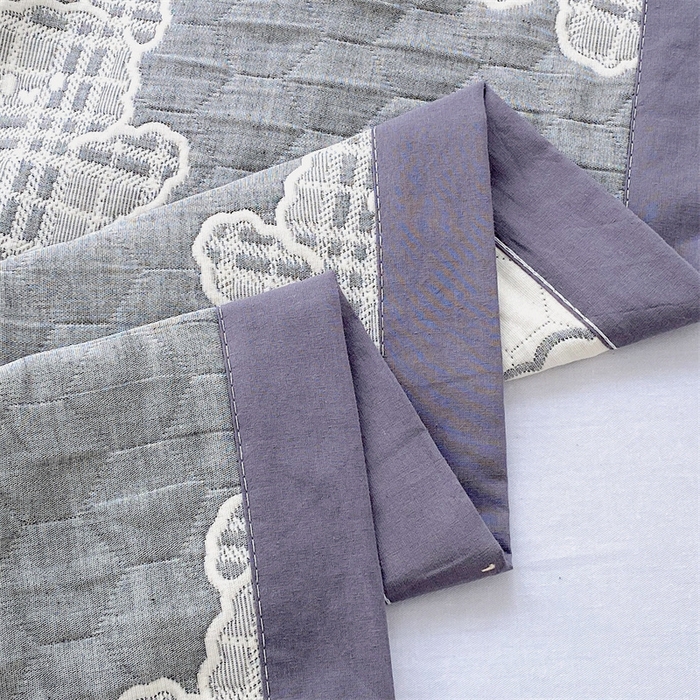 91家纺网 家纺一手货源 找家纺 云天家纺 2026新款A类全棉三层纱多功能毛巾被（盖毯床单夏被） 云朵小熊-灰