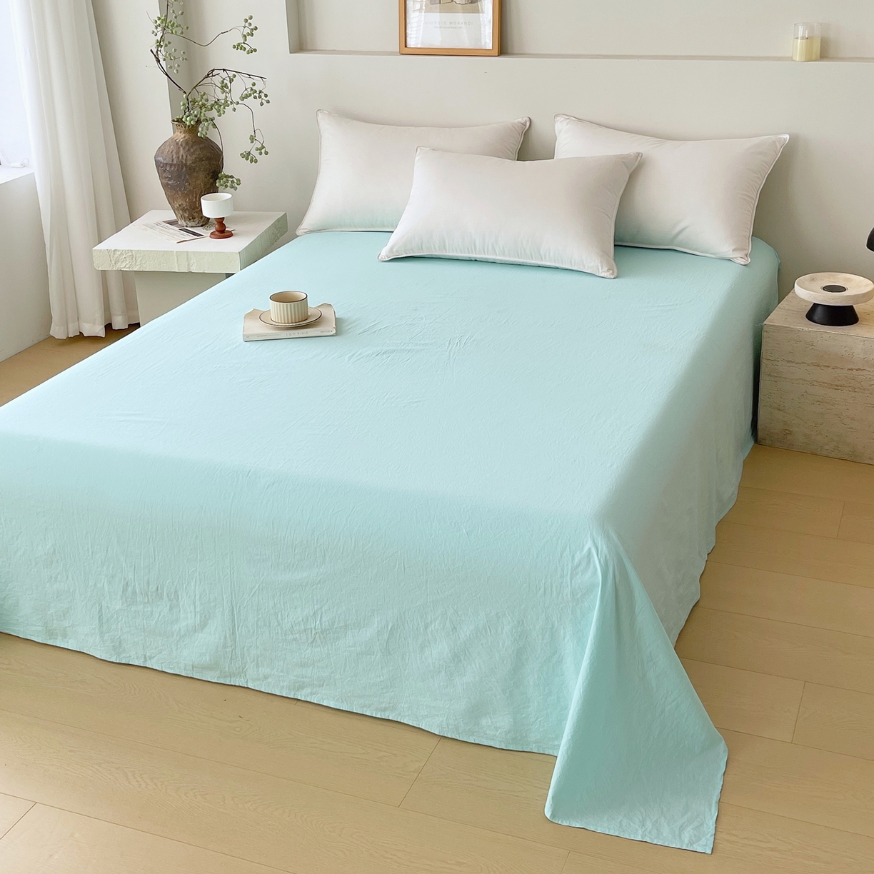 91家纺网 家纺一手货源 找家纺 （总）春皖家纺 2026春夏新款双拼全棉水洗棉单床单床单单件单品床单