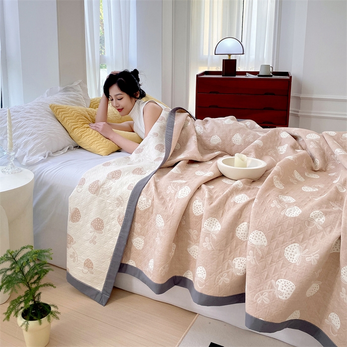 91家纺网 家纺一手货源 找家纺 （总）兄弟坊 2026新款A类全棉三层纱多功能毛巾被夏被夏凉被（盖毯床单夏被）