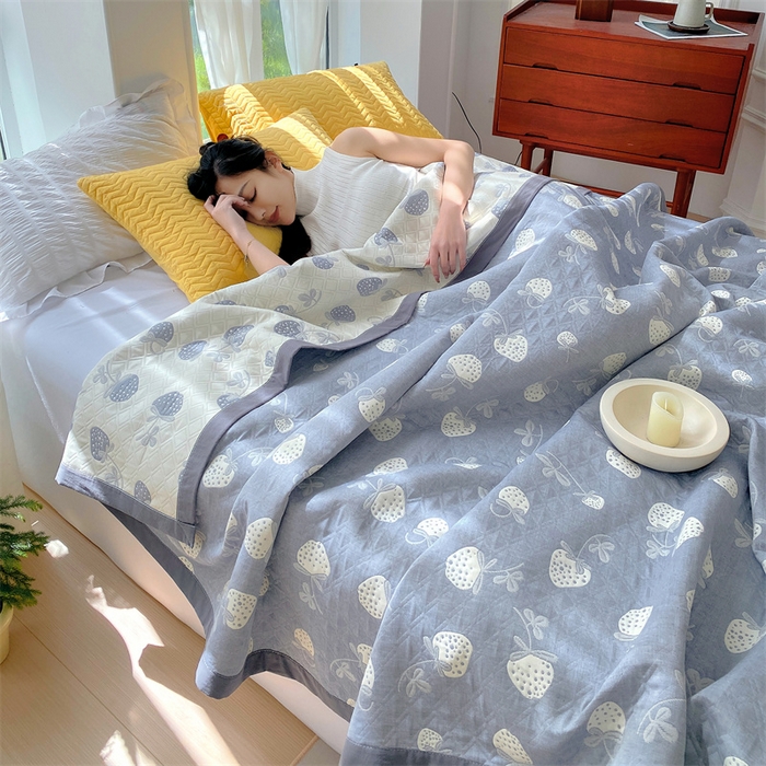 91家纺网 家纺一手货源 找家纺 （总）兄弟坊 2026新款A类全棉三层纱多功能毛巾被夏被夏凉被（盖毯床单夏被）