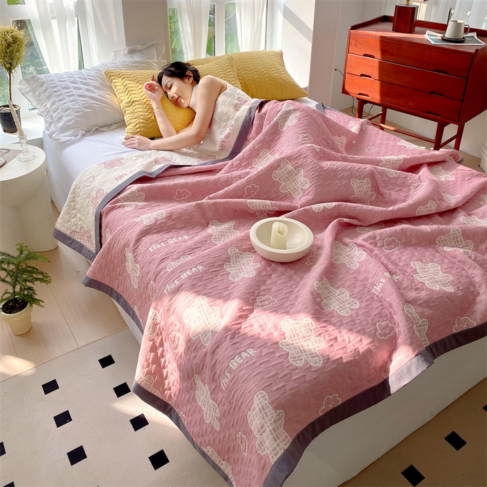 91家纺网 家纺一手货源 找家纺 （总）兄弟坊 2026新款A类全棉三层纱多功能毛巾被夏被夏凉被（盖毯床单夏被）