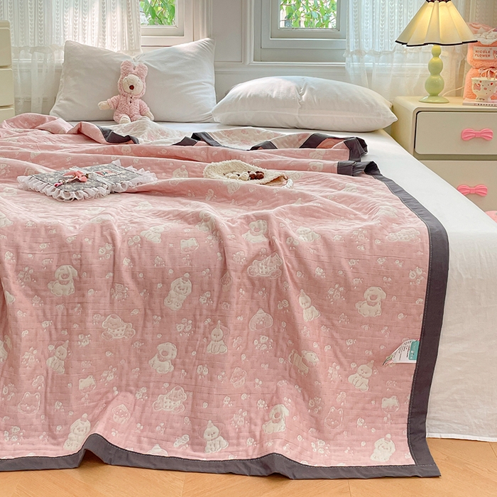 91家纺网 家纺一手货源 找家纺 （总）兄弟坊 2026新款A类全棉三层纱多功能毛巾被夏被夏凉被（盖毯床单夏被）