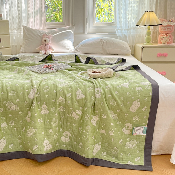 91家纺网 家纺一手货源 找家纺 （总）兄弟坊 2026新款A类全棉三层纱多功能毛巾被夏被夏凉被（盖毯床单夏被）