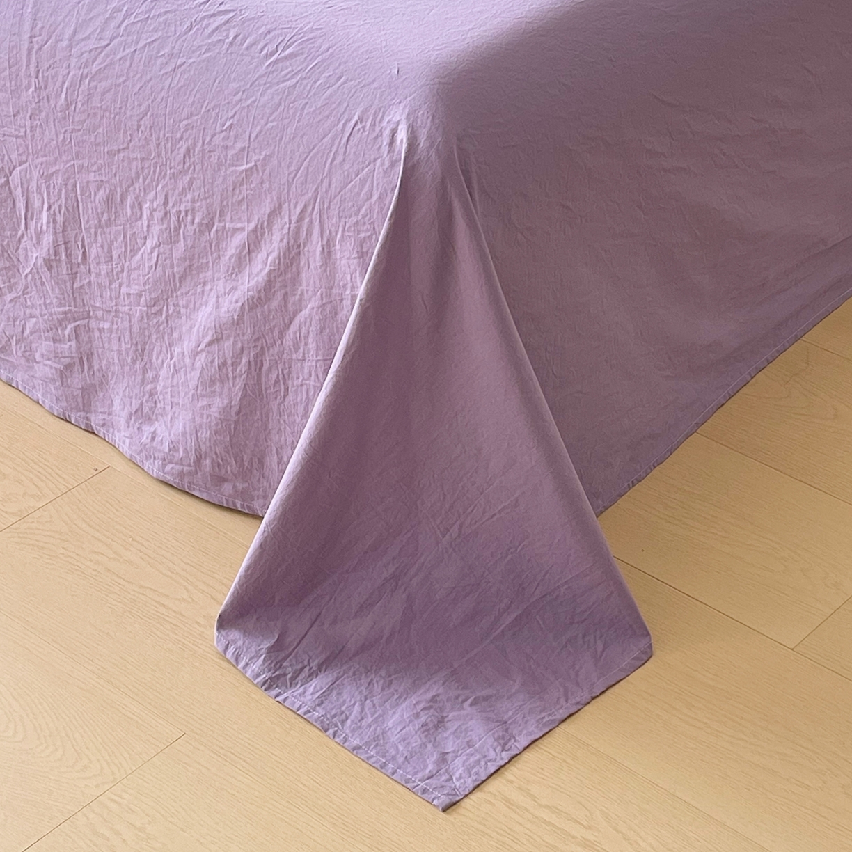 91家纺网 家纺一手货源 找家纺 春皖家纺 2026春夏新款双拼全棉水洗棉单床单床单单件单品床单 水晶紫