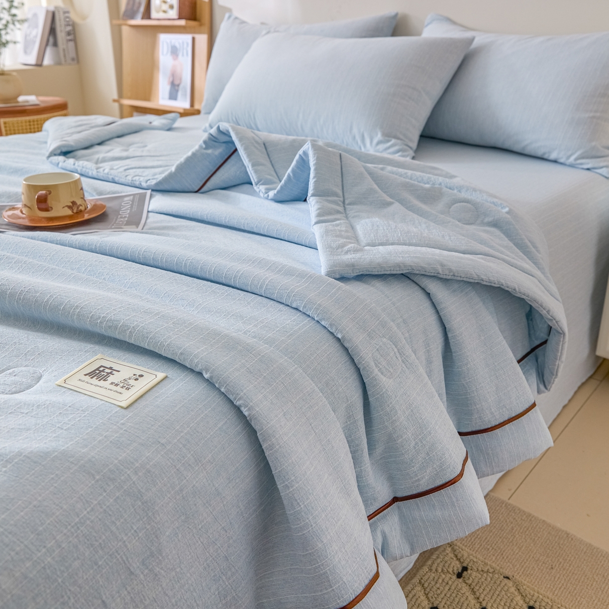 91家纺网 家纺一手货源 找家纺 （总）顺兴家居 2026新款提花色织水洗麻夏被夏凉被空调被四件套