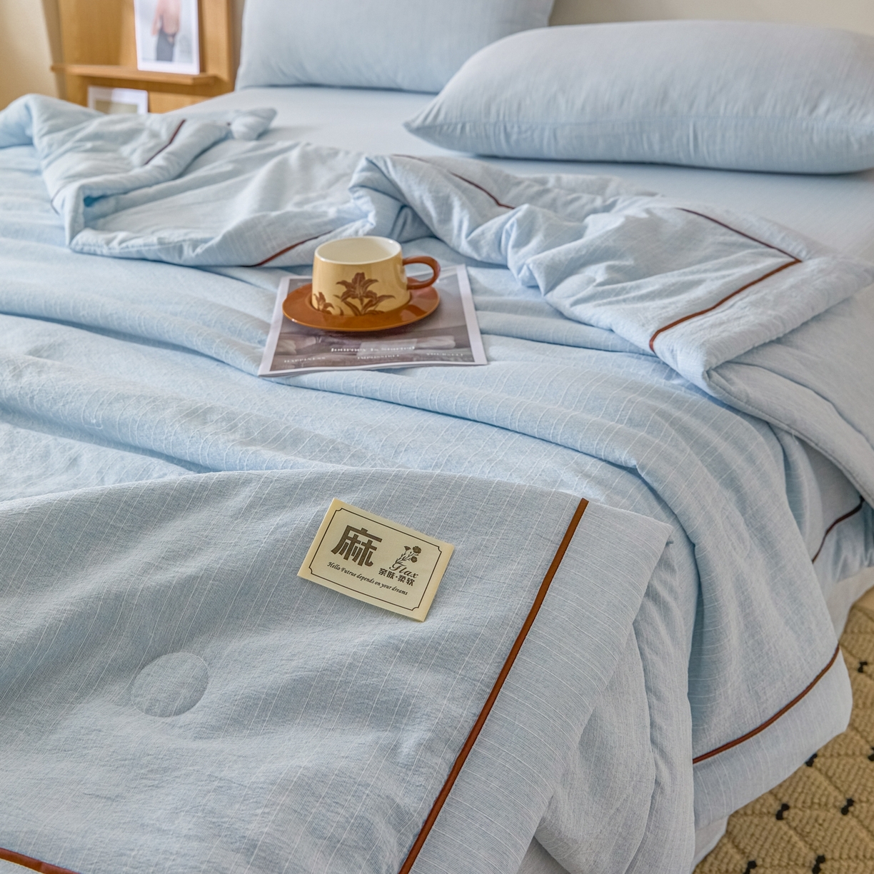 91家纺网 家纺一手货源 找家纺 （总）顺兴家居 2026新款提花色织水洗麻夏被夏凉被空调被四件套