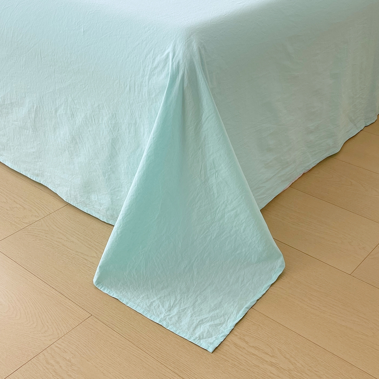 91家纺网 家纺一手货源 找家纺 春皖家纺 2026春夏新款双拼全棉水洗棉单床单床单单件单品床单 素雅翠兰