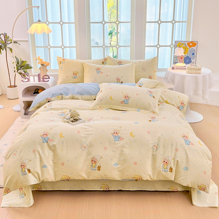 91家纺网 家纺一手货源 找家纺 （总）安逸家纺 2026新款12868系列全棉学生三件套纯棉学生宿舍三件套