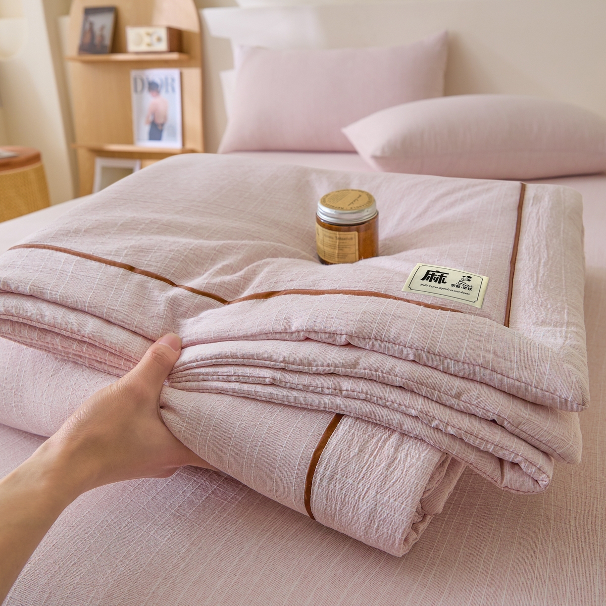 91家纺网 家纺一手货源 找家纺 （总）顺兴家居 2026新款提花色织水洗麻夏被夏凉被空调被四件套