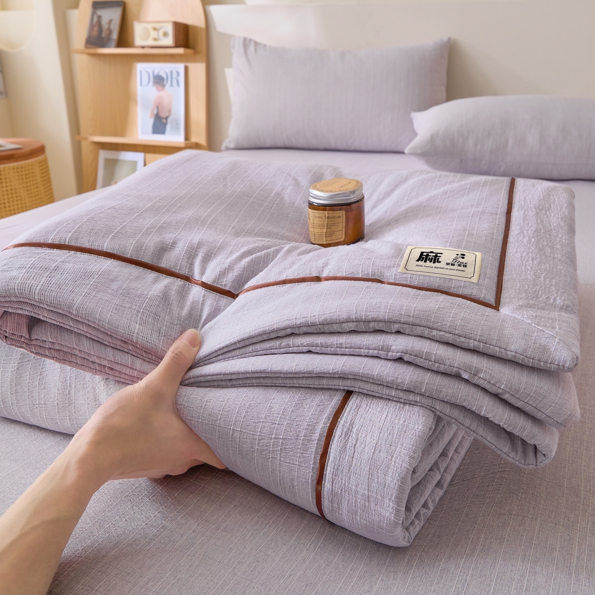 91家纺网 家纺一手货源 找家纺 （总）顺兴家居 2026新款提花色织水洗麻夏被夏凉被空调被四件套